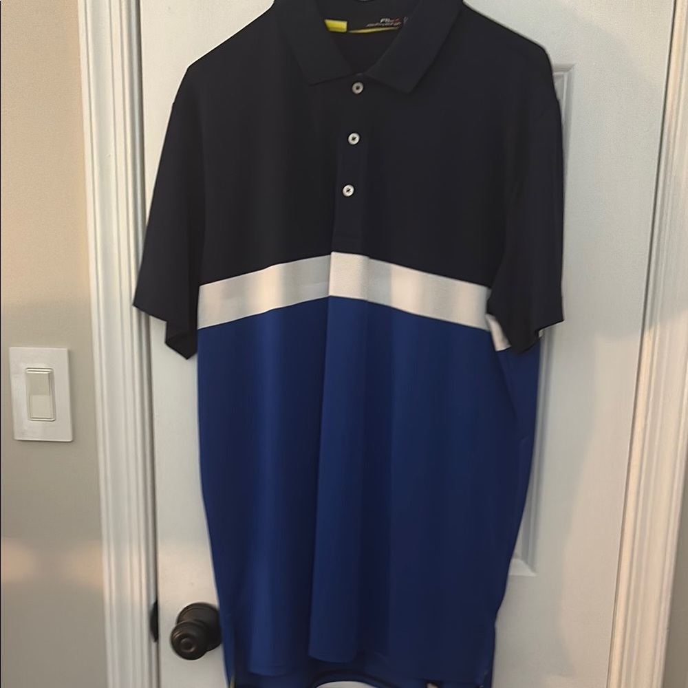 Ralph Lauren Black and Blue Polo Shirt Sporty Design